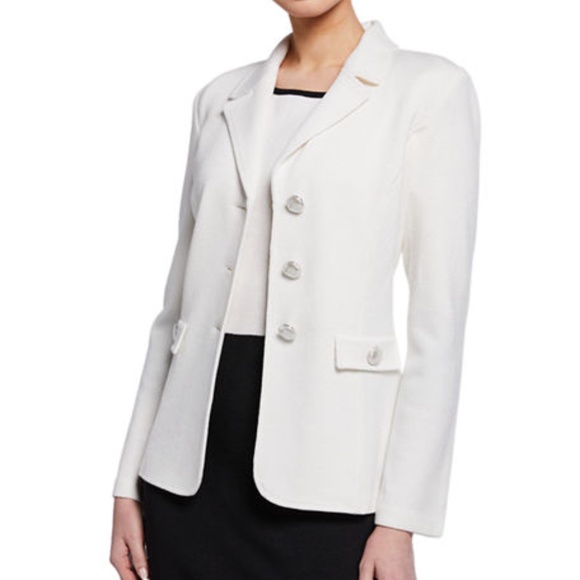 St. John Jackets & Blazers - St. John Santana Knit Blazer W/ Pocket Flap Detail